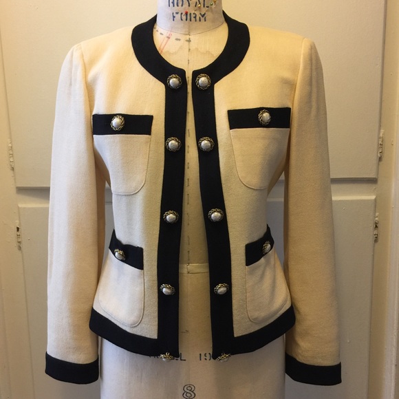 SOLD 90s Moschino Jacket skirt suit set 6 IT 40 - Picture 2 of 8